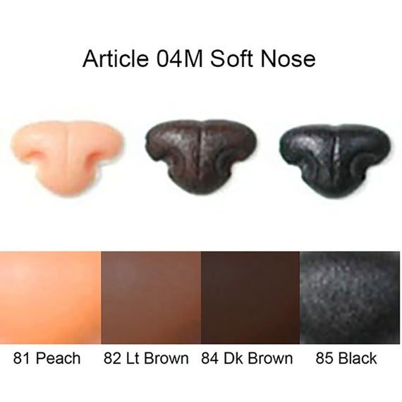16mm Plastic Soft Nose 16mm x 13mm Article 01M Black or Light Brown Size 2 Animal Nose Teddy Bear Stuffed Animal Plush Toy