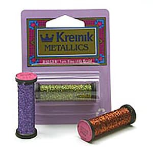 Kreinik メタリック #4 極細編み色 001 - 421 11 メートル / 12 ヤード スプール クロスステッチ 針仕事 刺繍糸