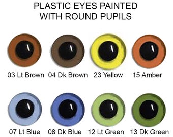 10 Pair 5mm Plastic Sew On Eyes Article LP1 Mixed Colours Round Pupils Teddy Bear Dragon Plush Toy Stuffed Animal Plushie Crafts