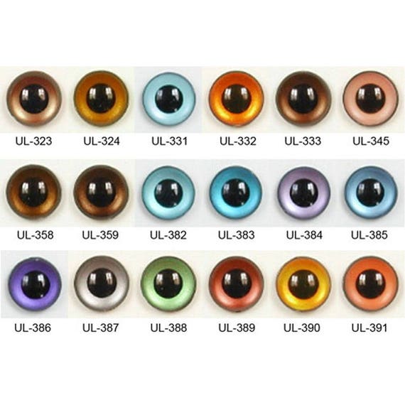 1 Pair 12mm Article UL Plastic Safety Eyes Round Pupils Teddy Bear Doll  Puppet Plush Toy Stuffed Animal Plushie Soft Crafts