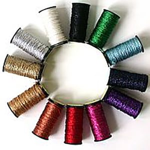 Hilo trenzado de lona Kreinik Metallic #24 Balger, carrete de 11 metros/12 yardas, para bordado y costura de punto de cruz
