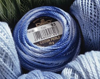 1 Ball Colors 211 - 954 White Ecru B5200 DMC Pearl Cotton Article 116 Size 8 10 Gram Balls Cross Stitch Needlework Thread Embroidery