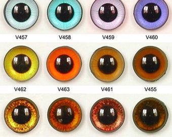 1 Pair 20mm Article V Plastic Safety Eyes Round Pupils Marked Down due to Small FLAWS Rough Edges Teddy Bear Plush Toy