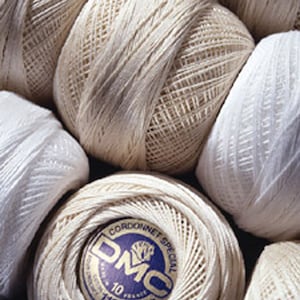 1 Ball DMC Cordonnet Special White Ecru Crochet Cotton Size 20 - 100 Lace Making Handkerchief Tablemats / fil coton pour crochet