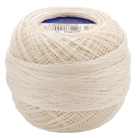 1 Ball Size 60 DMC Cordonnet Special White Ecru Crochet Cotton