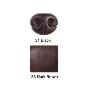 1 13mm Plastic Safety Nose 13 x 11mm Black or Dark Brown Article H with Plastic or Metal Washers Size 2 Lifelike Animal Nose with Nostrils image 1