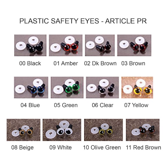 Toy Safety Eyes: Teddy - Amber Toy Safety Eyes: Teddy - Amber