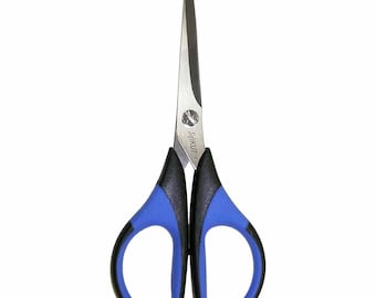 Softkut Craft Scissors Sharp Point 4" (10.2cm) Double Ground Extra Sharp Blades 52 Rockwell Hardness Soft Touch Grip Lifetime Guarantee