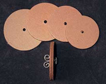 Pkg of 10 Fiberboard Discs 70mm - 120mm NOTE: Cotter Pins Sold Separately Teddy Bear Plush Toy Stuffed Animal Free North American Shipping