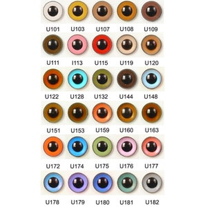 1 Pair 18mm Article U Plastic Safety Eyes Round Pupils Marked Down due to Small FLAWS Rough Edges Teddy Bear Plush Toy