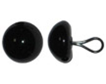 10 Pair Black Glass Eyes on Wire Loop 3mm to 22mm Unmatched Article LE1