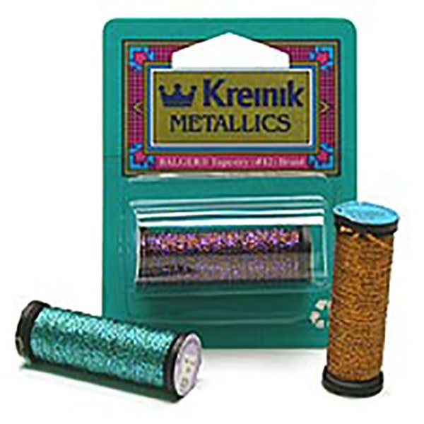 Kreinik Metallic #12 Tapestry Braid 11 meter / 12 yard spool Cross Stitch Needlework Embroidery Thread