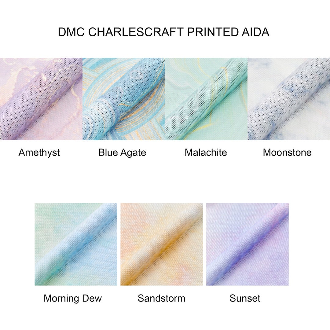DMC Printed Aida Fabric 14 Count 15 X 18 38cm X 45.7cm 100 Cotton