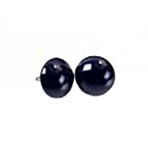 1 Pair Black Glass Eyes on Wire Loop 3mm to 22mm Unmatched Article LE1 image 2