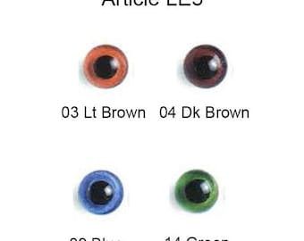 6mm Glass Eyes Painted Colour Burned In Article LE5 Teddy Bear Plushie CLEARANCE MARKED DOWN due to Flaws Irregular Pupils All Sales Final