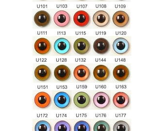 1 Pair 8mm Article U Plastic Safety Eyes Round Pupil Plastic Washers Marked Down due to Small FLAWS Rough Edges Teddy Bear Plush Toy