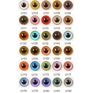 1 Pair 8mm Article U Plastic Sew On Eyes B Stem Round Pupils Loop on Back Marked Down due to Small FLAWS Rough Edges Teddy Bear Plush Toy