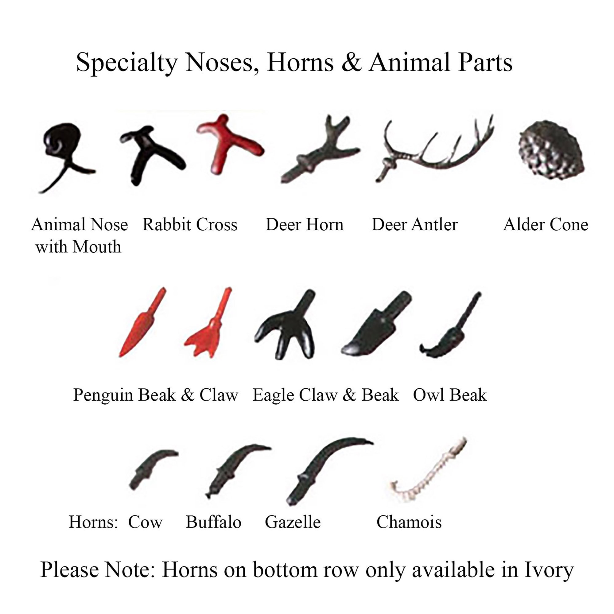 10 Pieces Specialty Noses Animal Horns Animal Parts Rabbit - Etsy