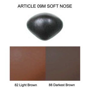 One 15mm Plastic Soft Nose 15mm x 12mm Article 09M Black, Light Brown or Dark Brown Size 2 Animal Nose Teddy Bear Stuffed Animal Plush Toy