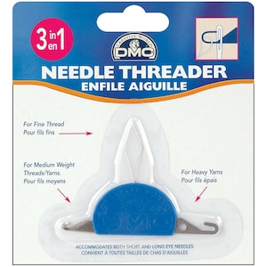 DMC Needle Threader 3-in-1 for Fine, Medium and Heavy Weight Threads and Yarns