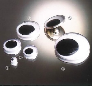 25 Pair 10mm Moving Plastic Character Eyes with Loop for sewing on Article LE33100-4 Teddy Bear Doll Puppet Plush Toy Stuffed Animal Plushie