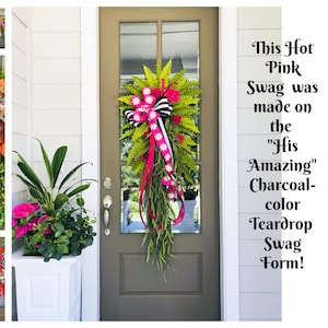 NEW! Swag Forms with Tutorials, His Amazing Swag Forms, Teardrop Swag Form --V-Shape Swag Form, Swag Frames, Wreath Forms image 4
