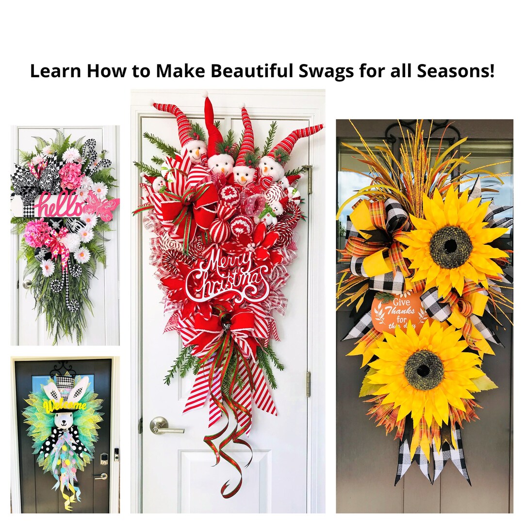 Stunning Swag Tutorials Learn How to Make Beautiful Mesh and Greenery