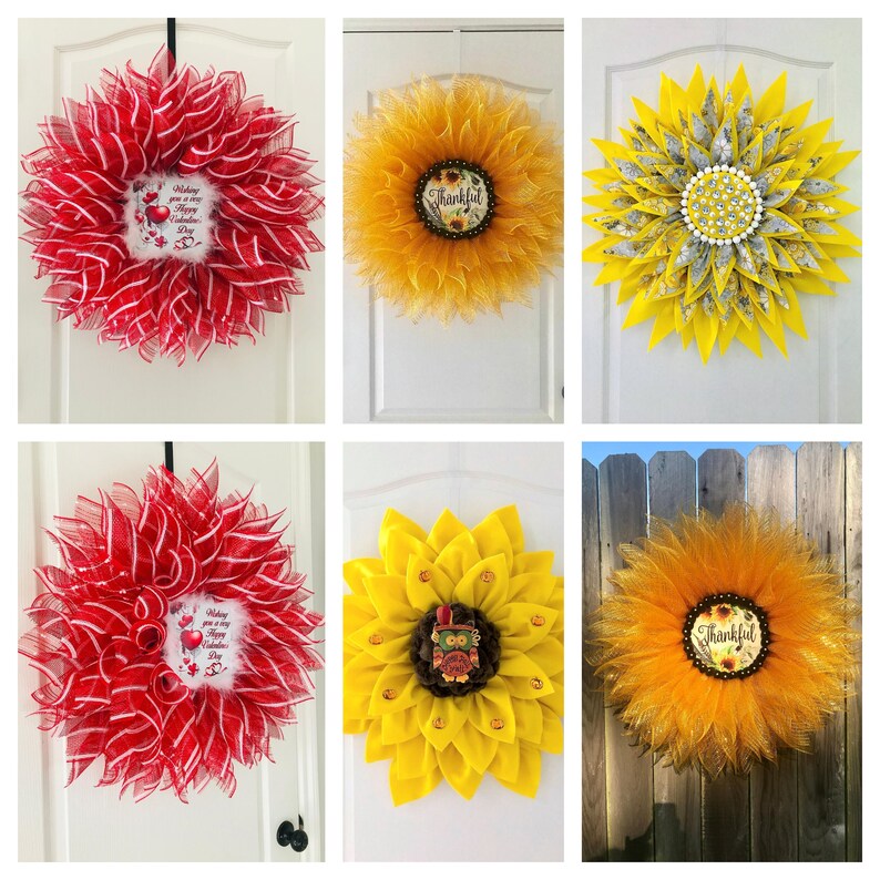 Flower Wreath Tutorials Package Multiple Flower Wreath Etsy