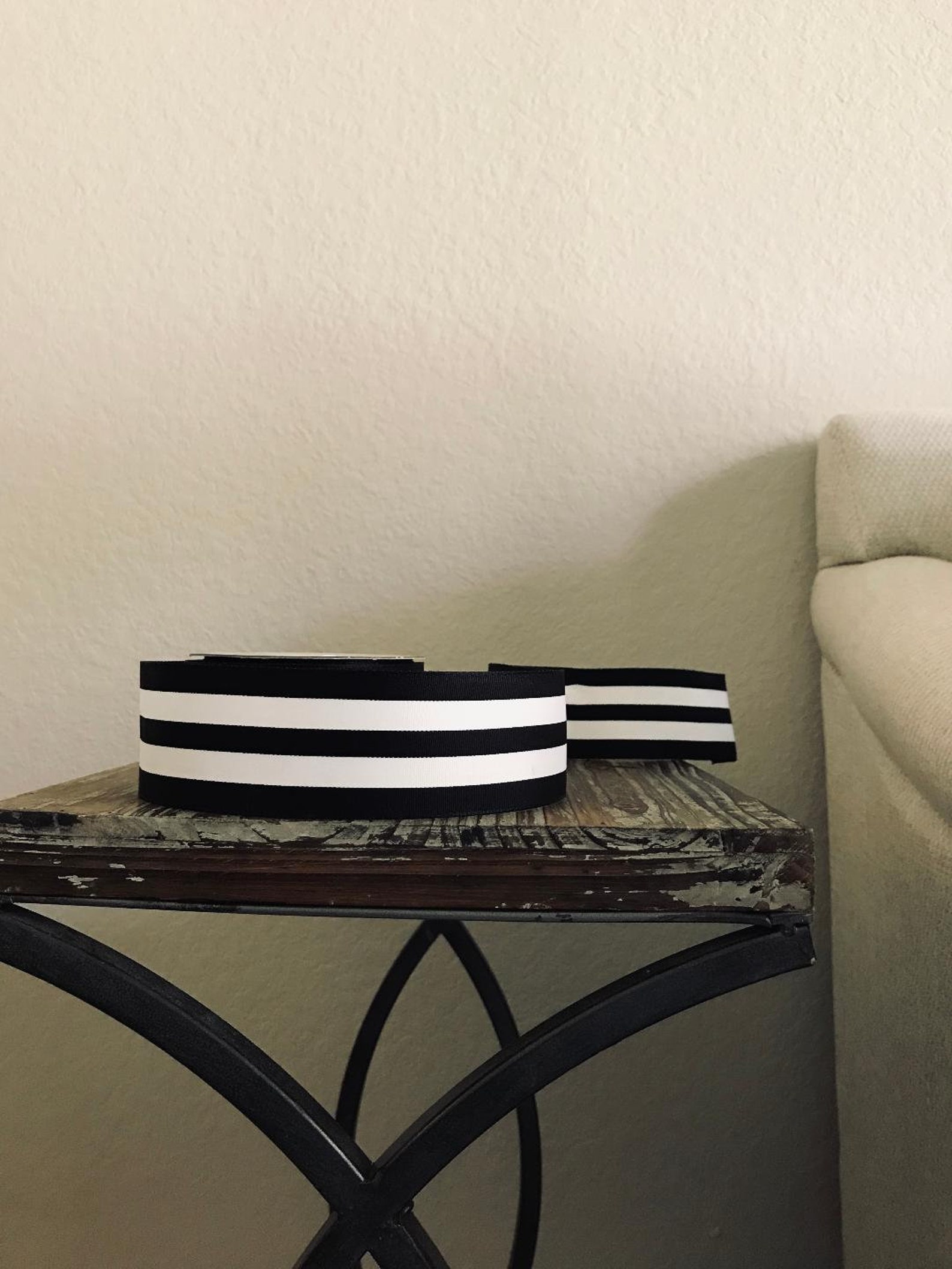 Black & White Striped Wired Ribbon 2 2.5 or Etsy