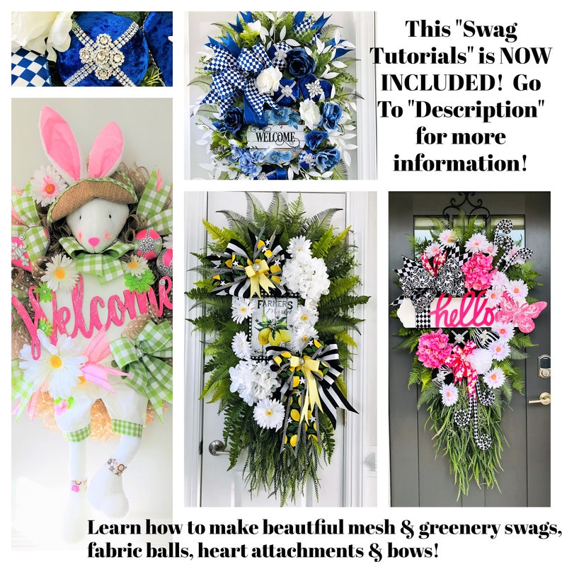 Flower Wreath Tutorials Package Multiple Flower Wreath Etsy