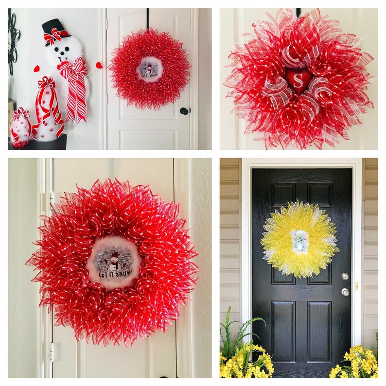 Flower Wreath Tutorials Package Multiple Flower Wreath Etsy