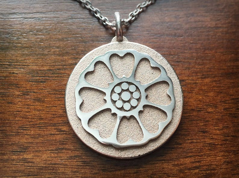 Avatar The Last Airbender White Lotus and Elements 3D Printed Stainless Steel Pendant and Keychain