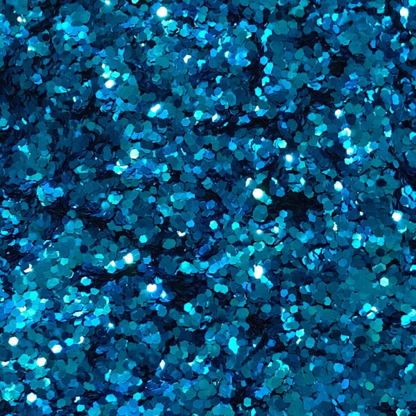 Blue Dreams Chunky Metallic Glitter 4g jar - Solid blue, Resin mix in, shaker packet filler, glitter for crafts, colorfast , UV Safe