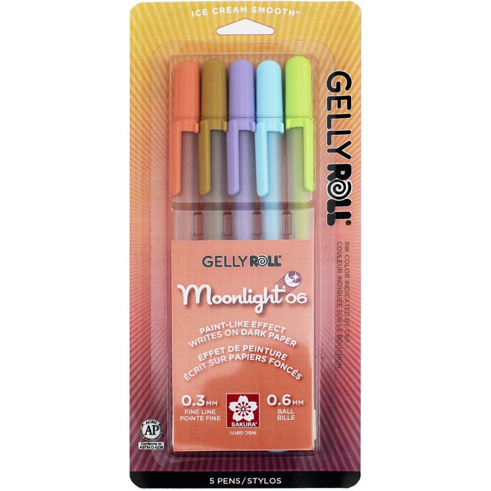 Sakura Gelly Roll Metallic Pens, Archival Metallic Gel Pen Set of 4 Colors, Black  Paper Pens, Blackout Journaling, Jelly Roll Pens 