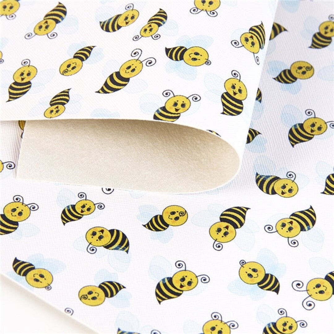 Happy Bees Faux Leather Sheet - Etsy