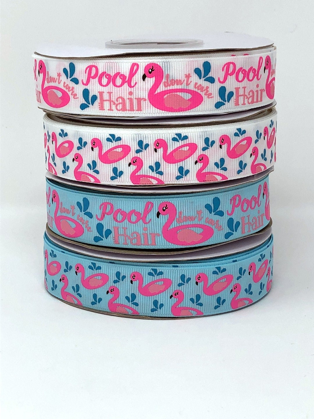 Force Pool Ribbon 7/8” Pool Hair Don't Care USDR Ribbon - Flamingo - Pool Float ...