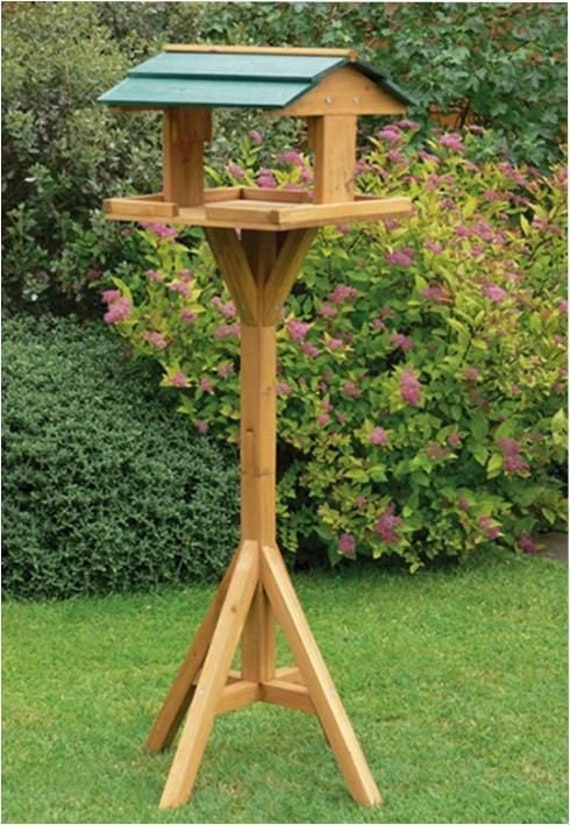 Bird Table Feeder Traditional Wooden Natural Tan KINGFISHER Etsy UK