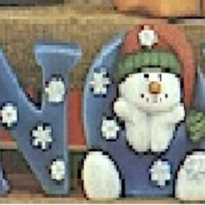 Ceramic Snowman Letters &quot;S.N.O.W&#39; Bisque SNOW (ready to paint)
