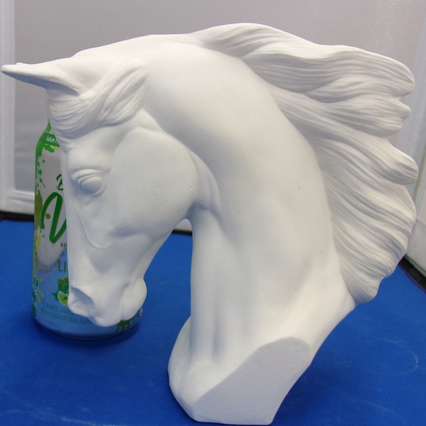 Ceramic Bisque Arabian Horse Bust  (ready to paint)