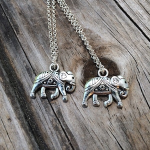 Elephant Necklace, Boho Festival Jewelry, Elephant Jewelry, Elephant Pendant, Elephant Charm image 1