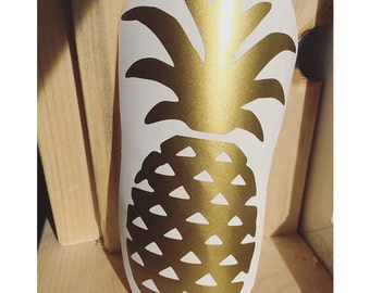 Pineapple Vinyl Decal, Vinyl Stickers, Laptop Decal, Car Sticker, Vinyl Design, Pineapple Sticker