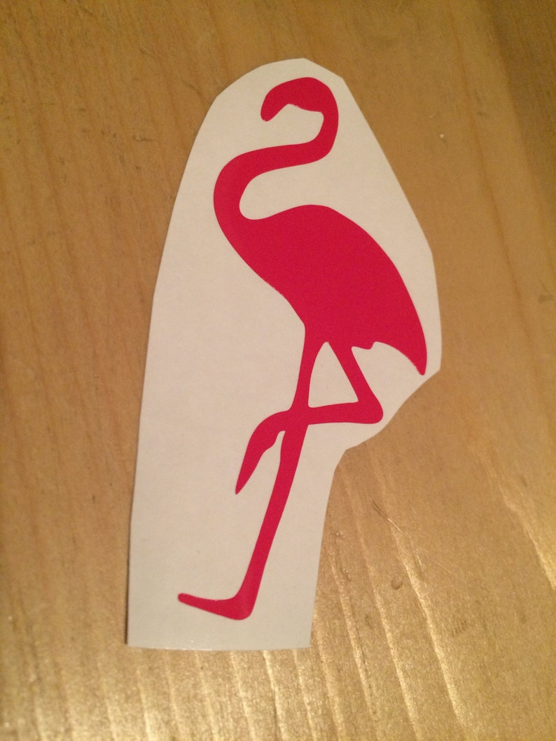 Flamingo Vinyl Decal, Vinyl Stickers, Laptop Decal, Flamingo Car Sticker, Laptop Sticker, Car Decal, Bird Sticker image 3