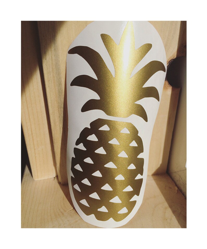Pineapple Vinyl Decal, Vinyl Stickers, Laptop Decal, Car Sticker, Vinyl Design, Pineapple Sticker image 1