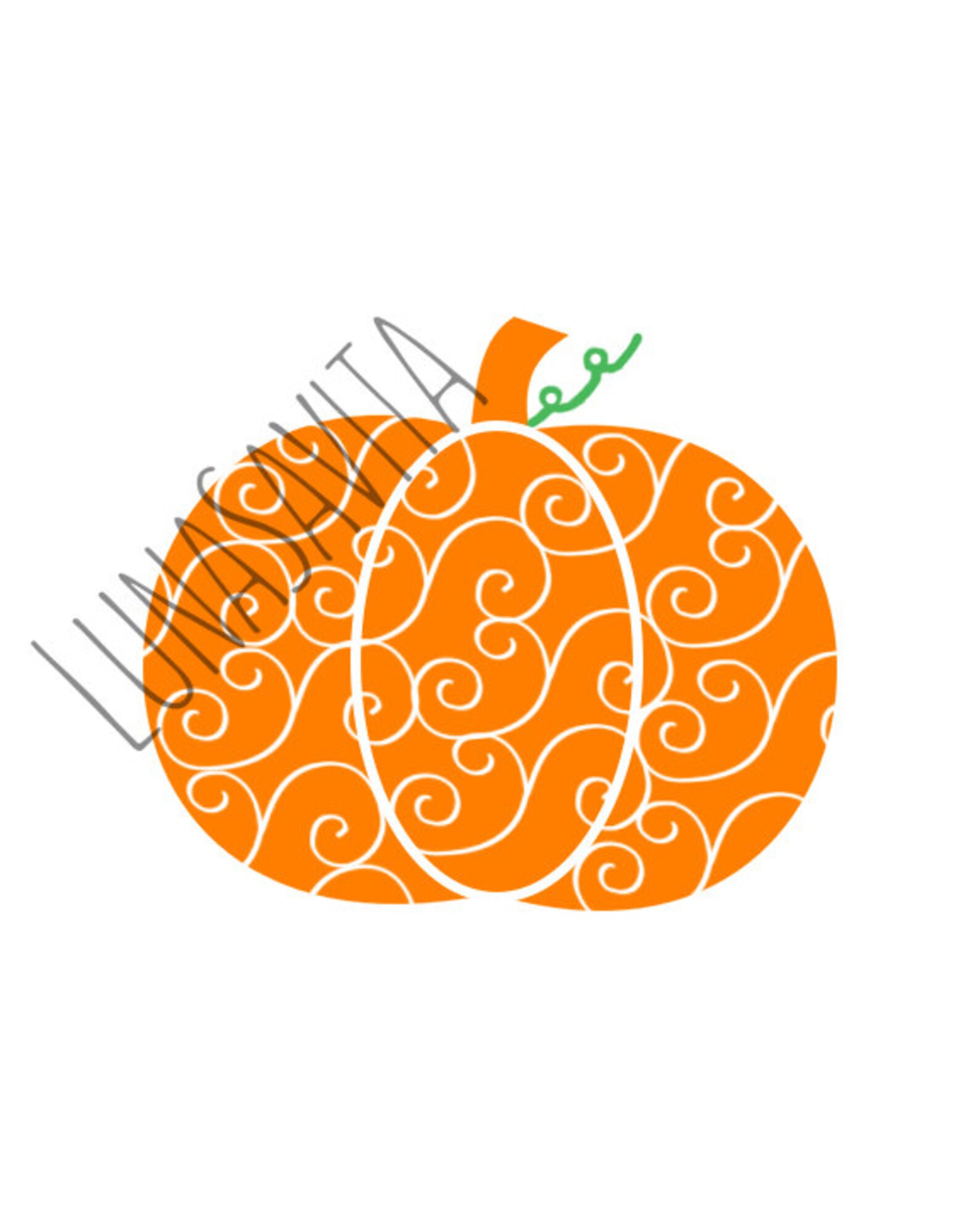 Pumpkin Swirl SVG DXF Files for Cricut Design Space Etsy