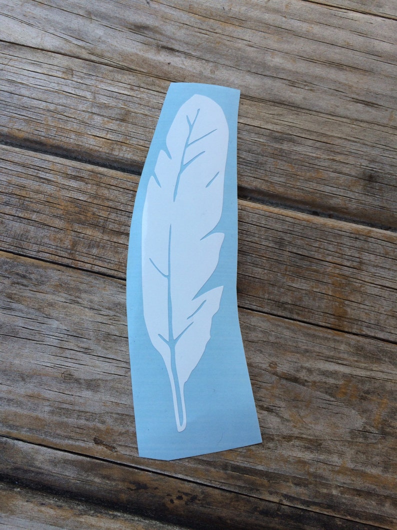 Feather Vinyl Decal, Vinyl Stickers, Laptop Decal, Feather Car Sticker, Laptop Sticker, Car Decal, Sticker image 1