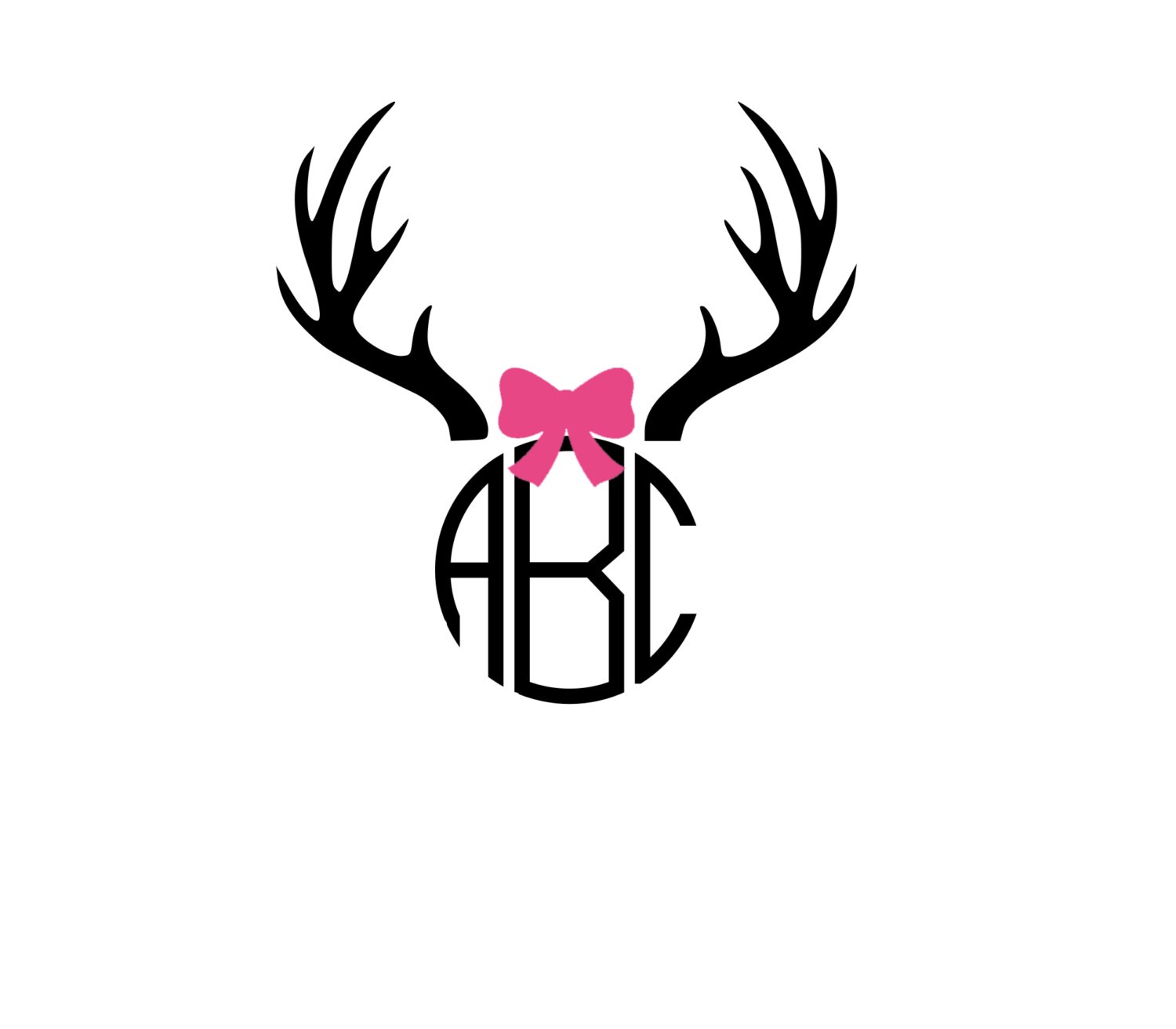 Bow Antlers SVG DXF Files for Cricut Design Space Silhouette | Etsy