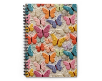 Vibrant Butterfly Spiral Notebook - Ruled Line