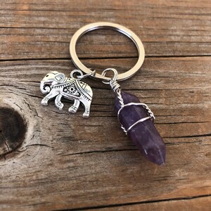 Elephant Crystal Keychain, keychain, elephant keychain, Gift for her, Gift for mom, Gift for wife, Christmas gift image 3