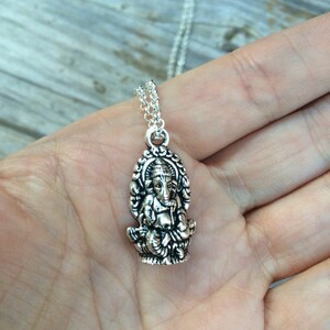 Ganesha Necklace, Charm Necklace, Elephant Necklace, Hindu Necklace, Yoga Necklace, Spiritual Necklace, Ohm Necklace, Gifts for her image 3