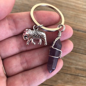 Elephant Crystal Keychain, keychain, elephant keychain, Gift for her, Gift for mom, Gift for wife, Christmas gift image 4